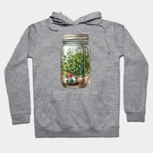 Whimsical Gnome Under Tree in Jar Hoodie